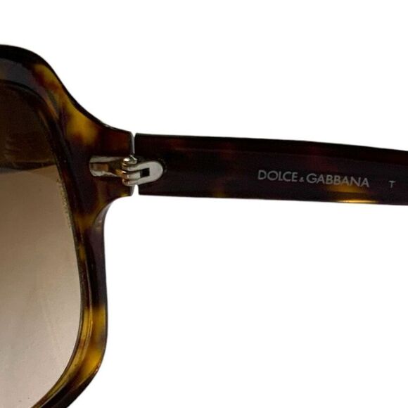 DOLCE & GABBANA Sunglasses Brown Oversized Designer Luxury Serial # On Lense D&G main image 4